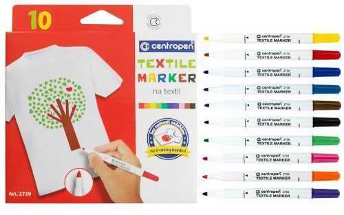 10 darabból álló marker készlet textíliákhoz Textile Marker - hegy szélessége 3