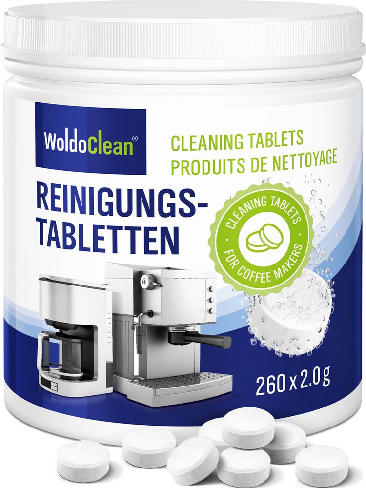 Alternatív tisztító tabletták kávéfőzőhöz - gazdaságos csomagolás 260 db - WoldoClean®