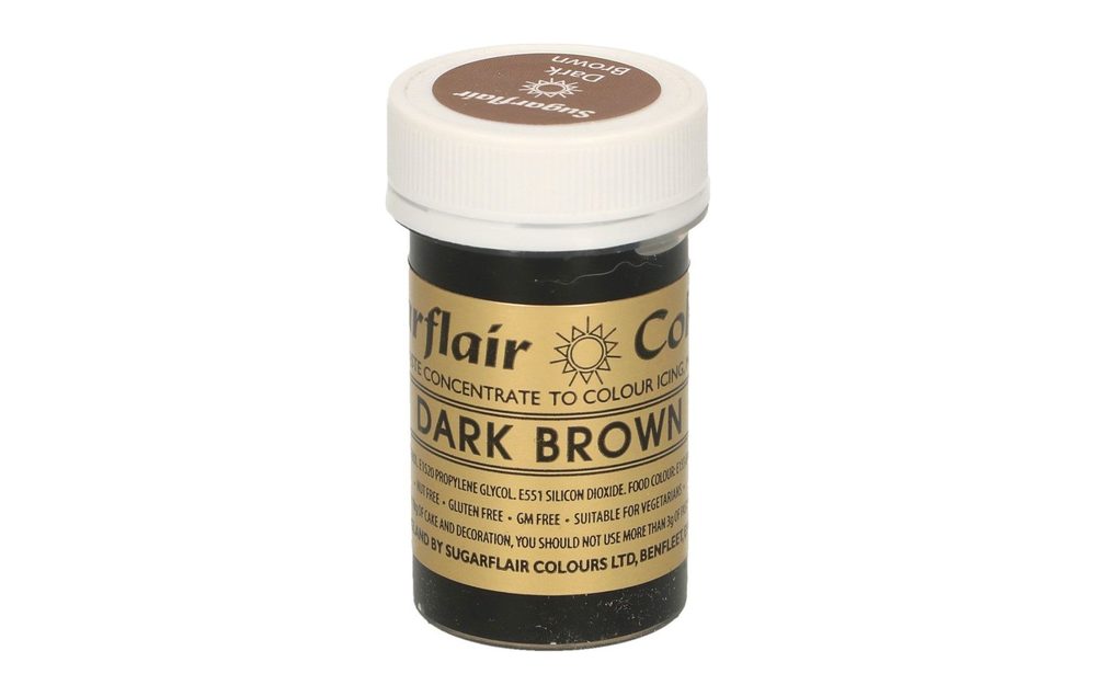 Barna gélszín Sötétbarna - Dark brown 25 g - Sugarflair Colours