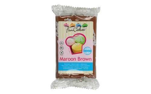 Brown hengerelt fondant Maroon Brown (színes fondán) 250 g - FunCakes