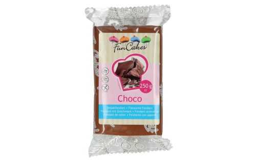 Choco hengerelt fondant csokoládé ízesítéssel (színes fondant) - barna 250 g - FunCakes