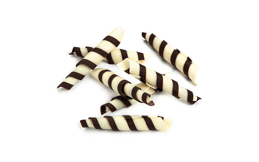 Csokoládé dekorációs Twister étcsokoládé és fehér csokoládé 1 kg -
