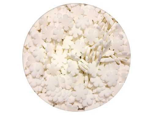 Cukor dekorációs hópelyhek fehér 50 g -