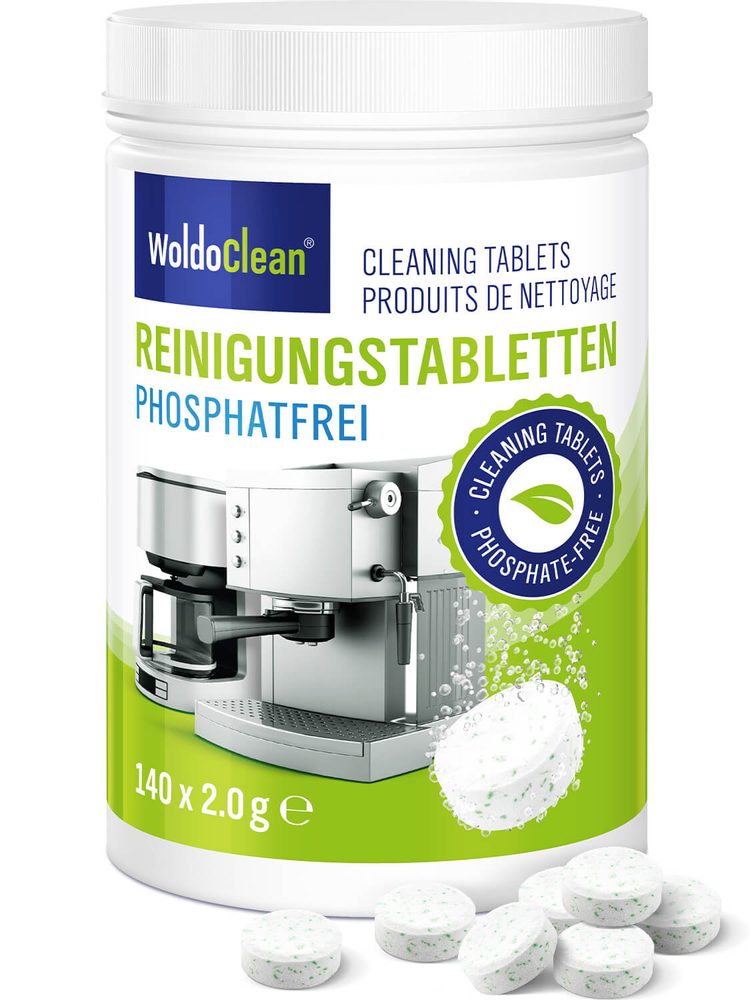 EKO tisztító foszfátmentes tabletták kávéfőzőhöz - 140 db - WoldoClean®