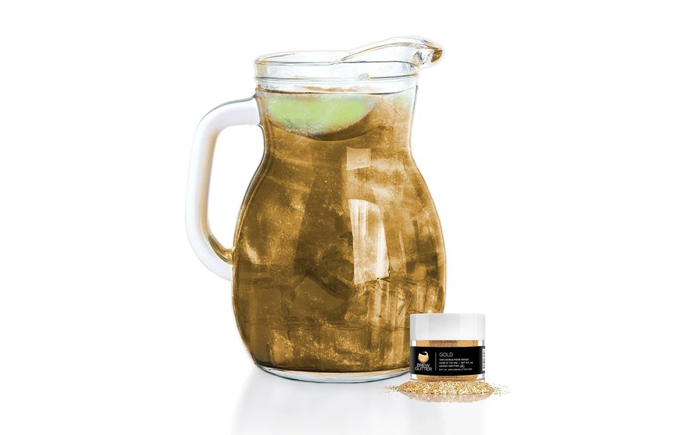 Ehető csillámpor italokba - arany - Gold Brew Glitter® - 4 g - Brew Glitter