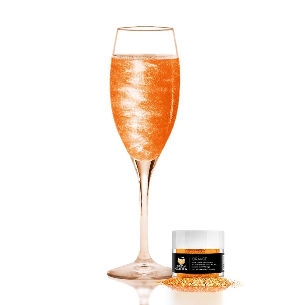 Ehető csillámpor italokba - narancssárga - Orange Brew Glitter® - 4 g - Brew Glitter