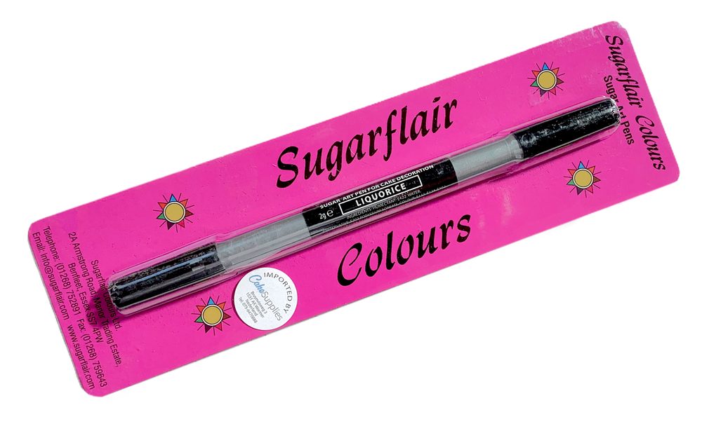 Ehető fix fekete kétoldalas - Sugarflair Colours