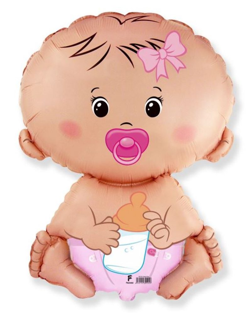 Fólia léggömb Baby - lány 60 cm - Flexmetal
