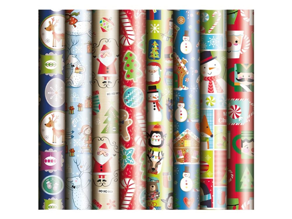 Karácsonyi csomagolópapír tekercs 200x70 gyermeknek mix No.6 - MFP Paper