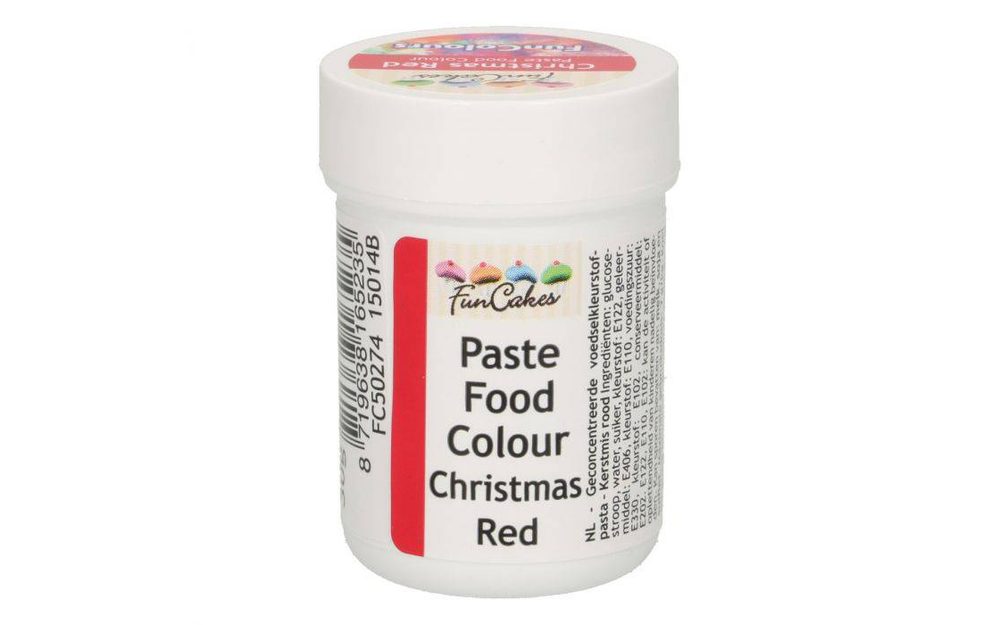 Karácsonyi piros gél ételfesték Christmas Red - 30 g - FunCakes