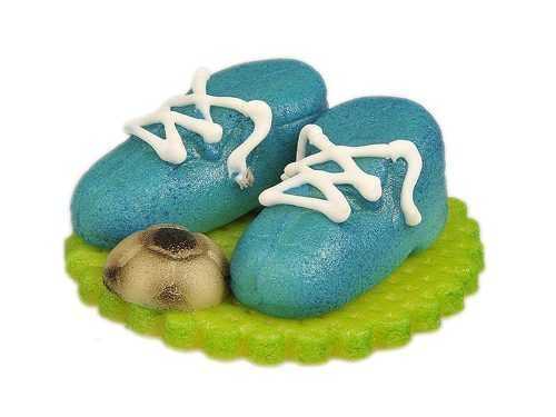 Labdarúgás-futballcipő kék labdával - marcipán torta figura - Frischmann
