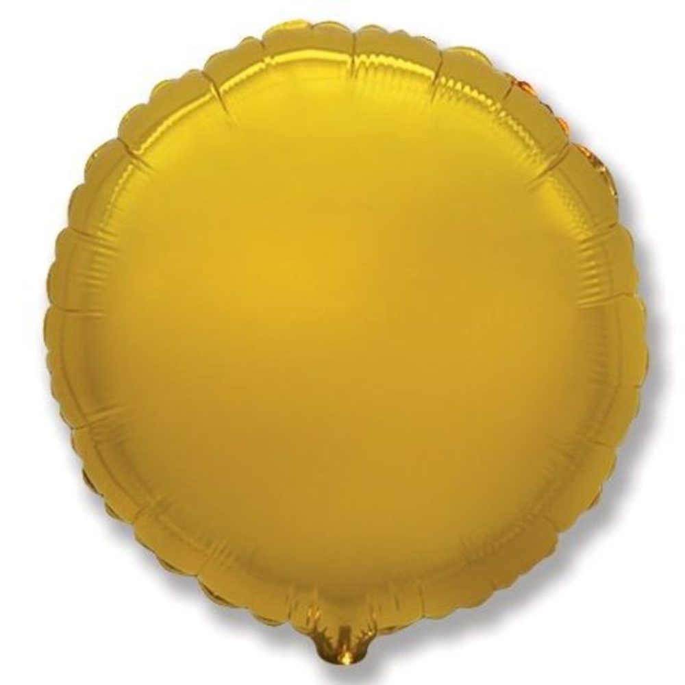 Léggömb fólia 45 cm kerek arany - Flexmetal