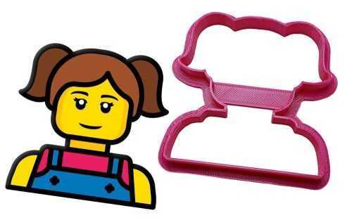 Lego Fej Lány sütivágó - 3D nyomtatás - Dortmarket