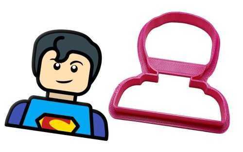 Lego Fiú feje / Superman kiszúró - vágó 3D nyomtatás - Dortmarket