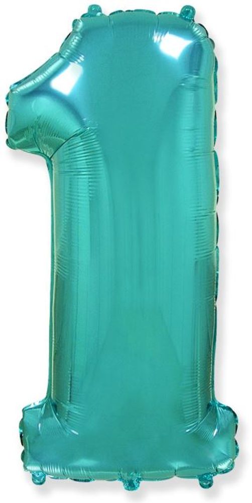 Lufi léggömb fólia számjegy türkiz (Tiffany) 115 cm - 1 - Flexmetal