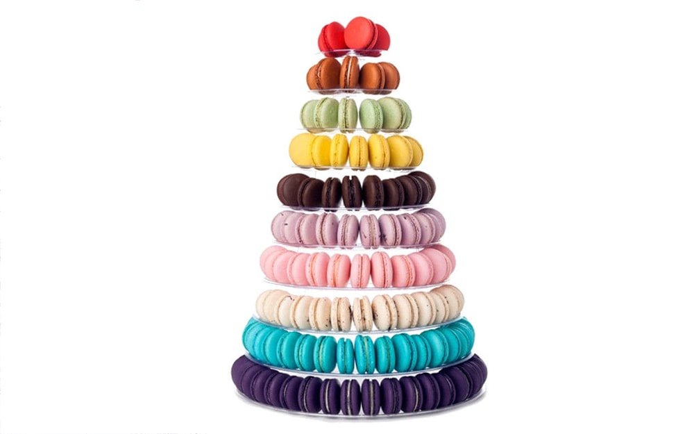 Macaron állvány - 10 szintes torony macaronokhoz -