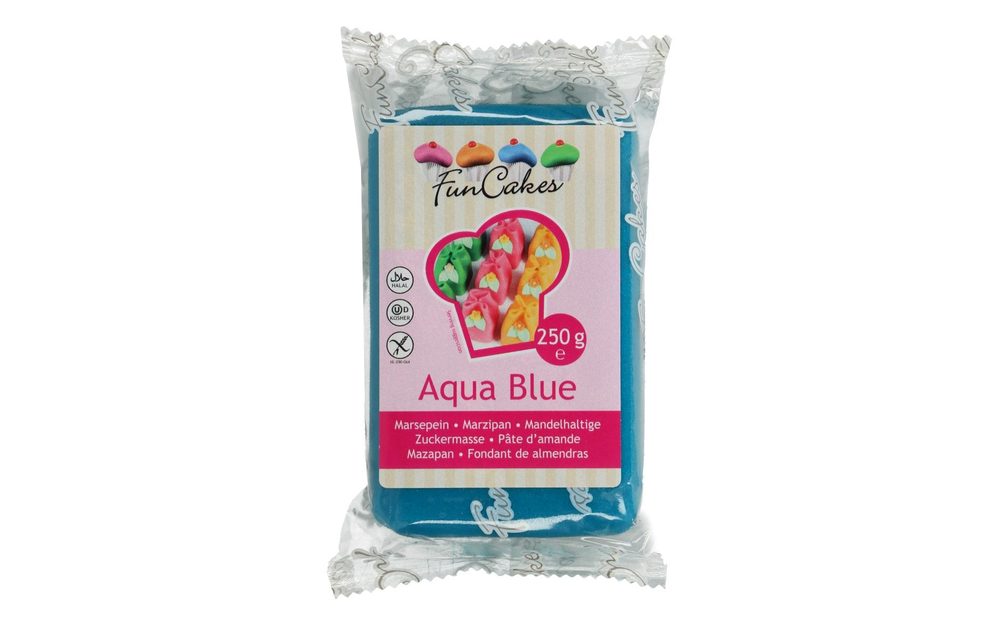 Marcipán kék - Aqua Blue 250 g - FunCakes