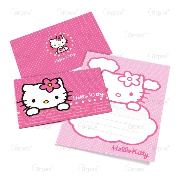 Meghívók - Hello Kitty 6 db - Arpex