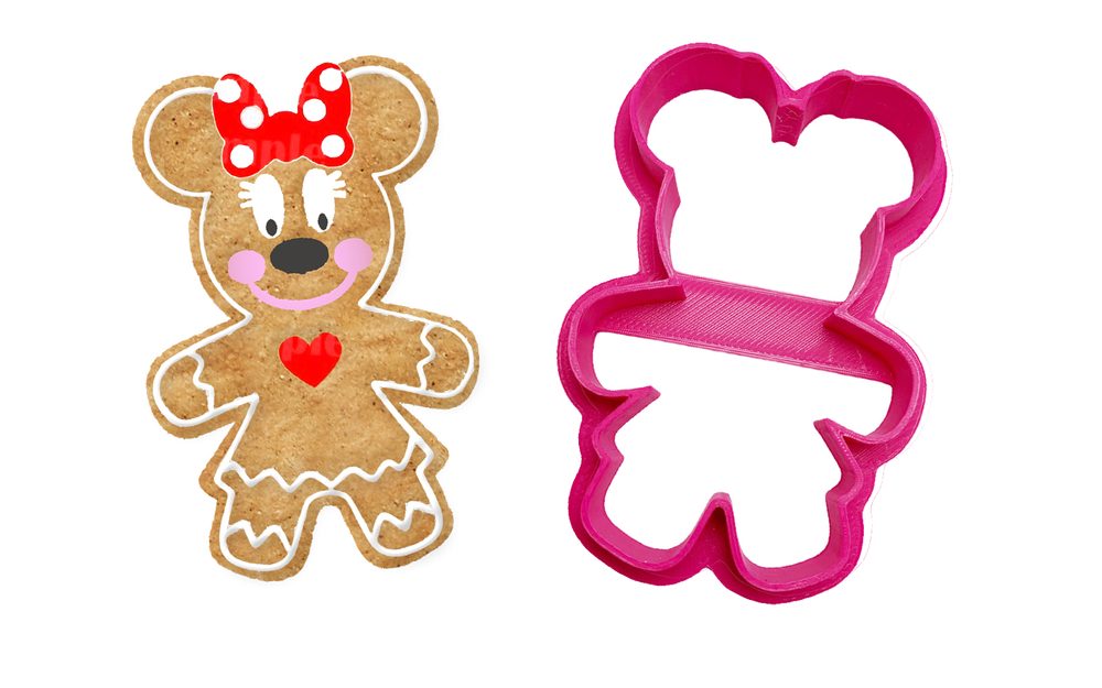 Minnie Mouse mézeskalács sütivágó - 3D nyomtatás - II. minőség - Dortmarket