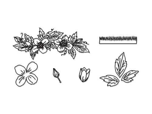 Patchwork kiszúró Clematis & Leaves (Klematis és levelek) - Patchwork Cutters