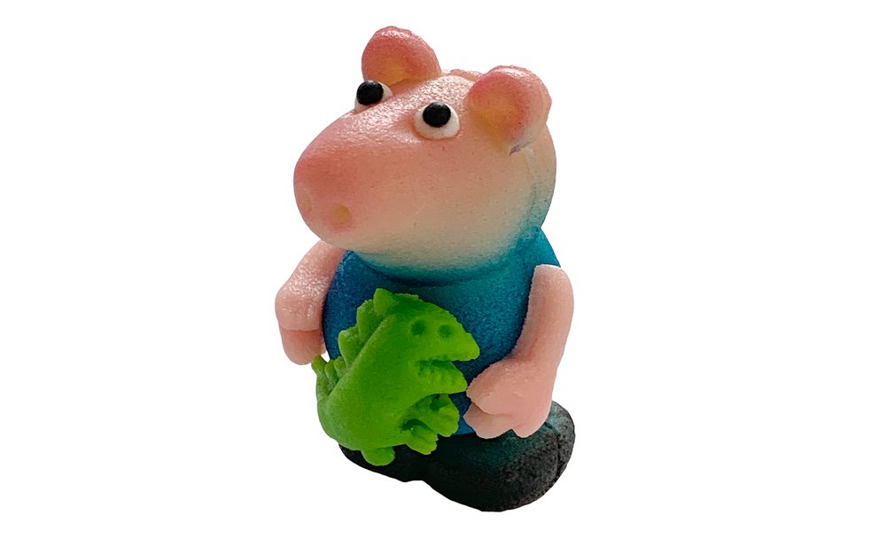 Peppa Malac - Tomik dinoszaurusszal - marcipán figura - Frischmann