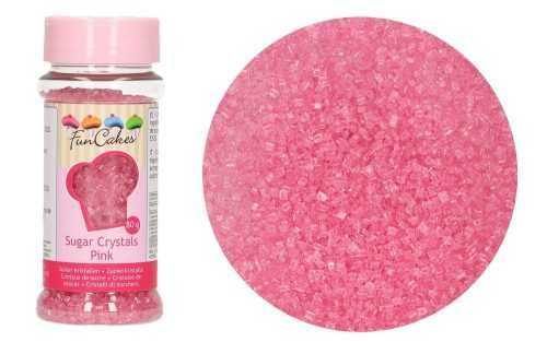 Rózsaszín dekoratív kristálycukor - 80g - FunCakes