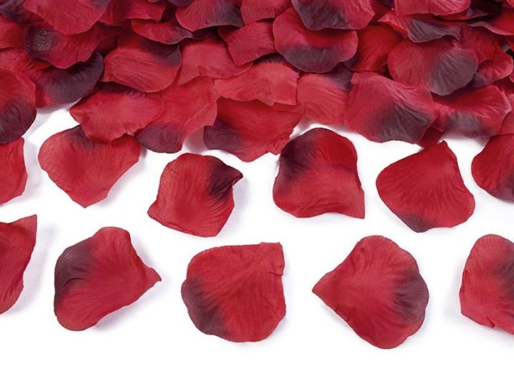 Rózsaszirmok textil piros 100db - xPartydeco