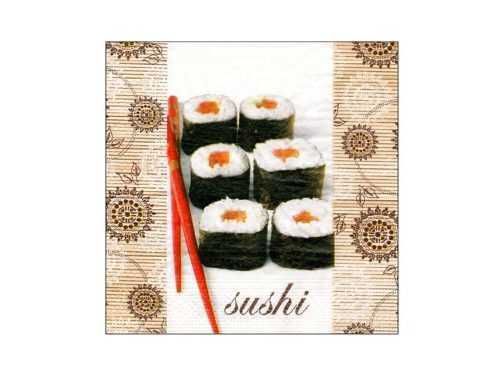 Szalvéták Sushi motívummal - 33x33 cm - 20 db - MFP Paper