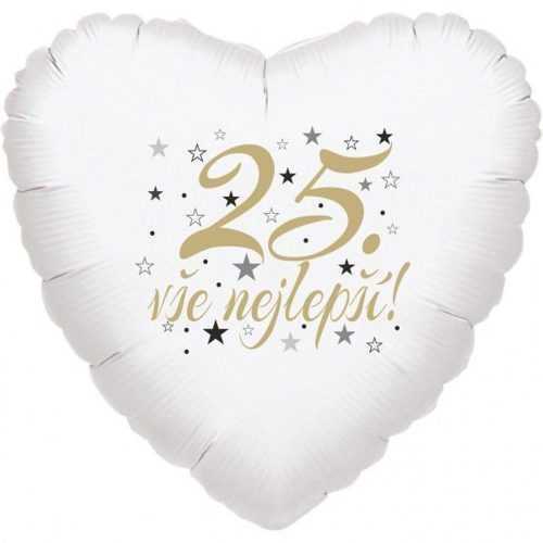 Szív alakú léggömb - 25. születésnap -