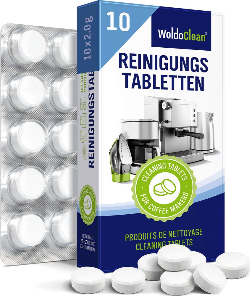 Tisztító tabletták kávéfőzőhöz - alternatíva 10 db - WoldoClean®