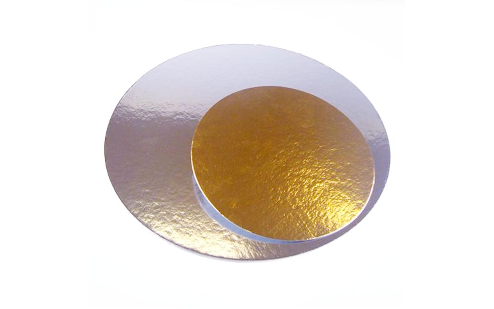 Torta alátét arany és ezüst (kétoldalas) kör - 35 cm - FunCakes