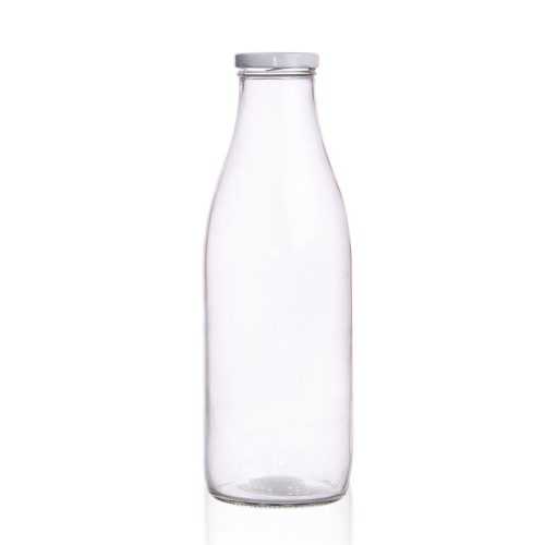 Üveg palack + kupak tejhez 1l átlátszó - ORION