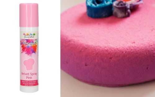 Velvet bársony hatású spray 100 ml - rózsaszín - FunCakes