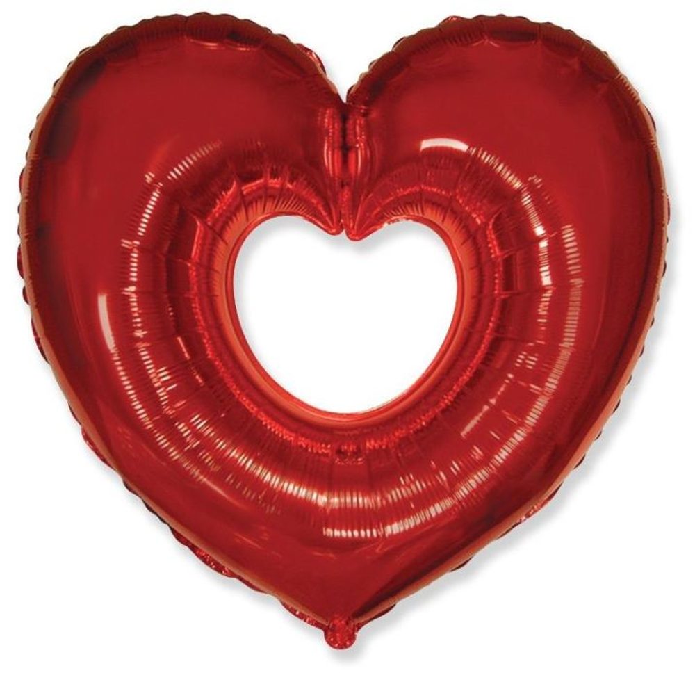Fólia léggömb szív piros 90 cm - Flexmetal