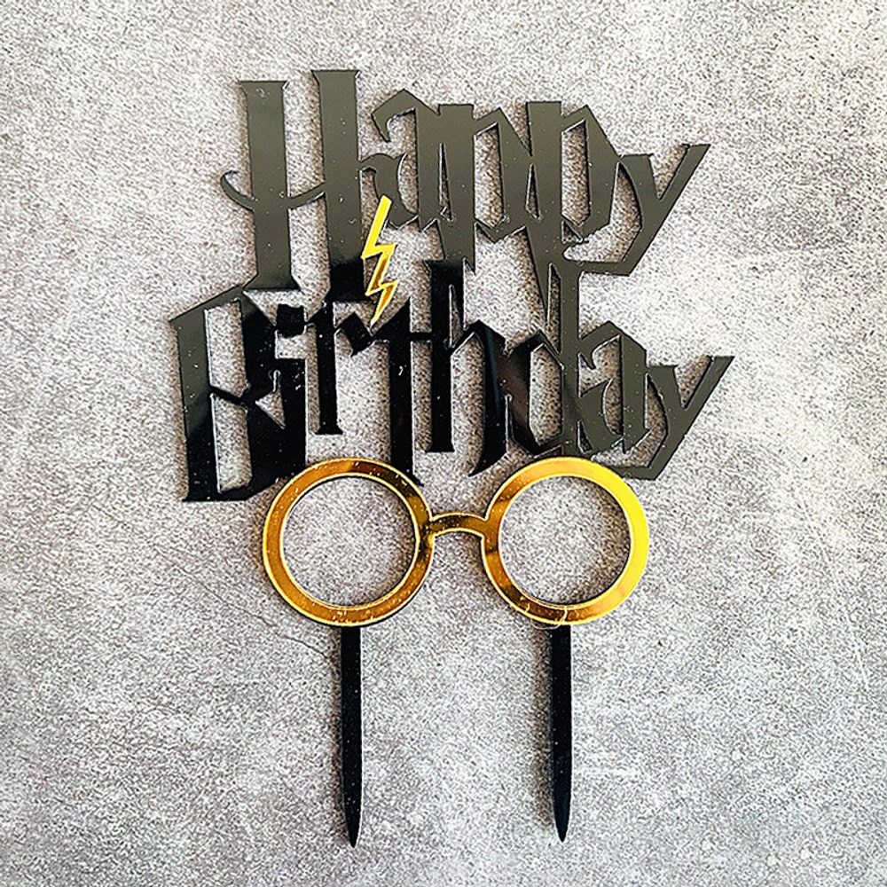 Harry Potter torta topper - Happy Birthday - Cakesicq