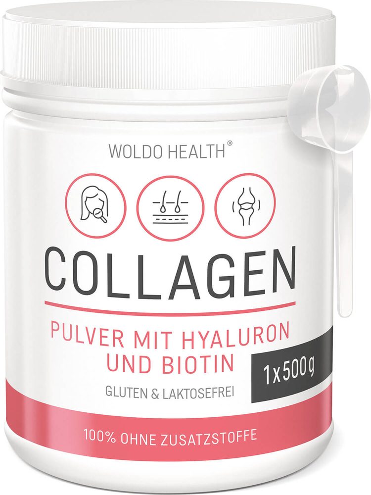 Kollagén hialuronsavval és biotinnal - 500 g - WoldoHealth®