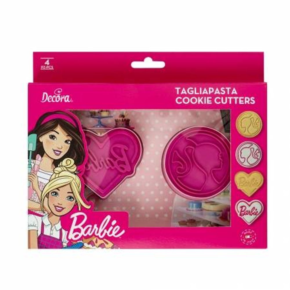 Barbie lyukasztó készlet 2db 6cm - Decora