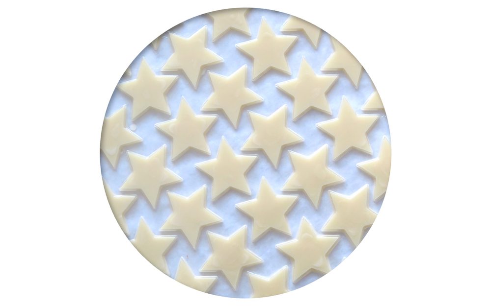 Csokoládé díszítés Csillag fehér - 408 g / 702 db - Barbara Luijckx