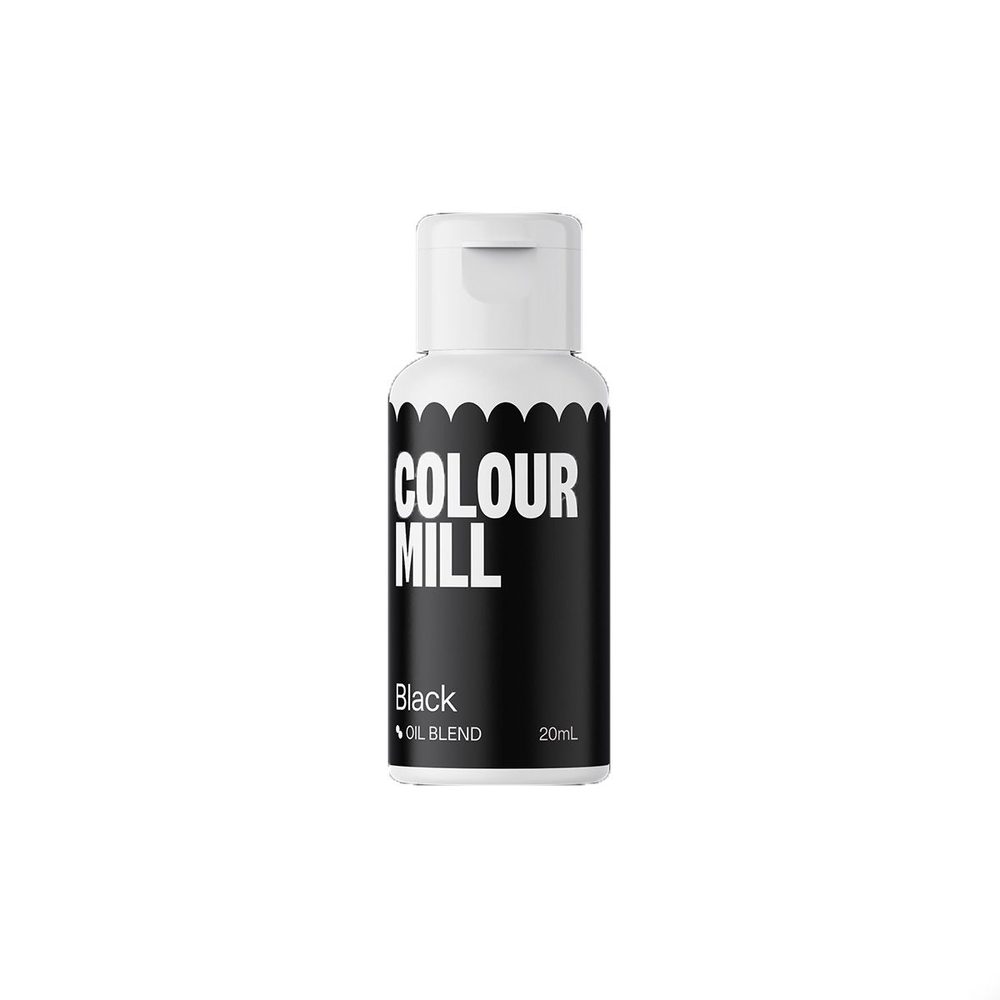 Ehető ételfesték fekete - Oil Blend Black 20 ml - Colour Mill