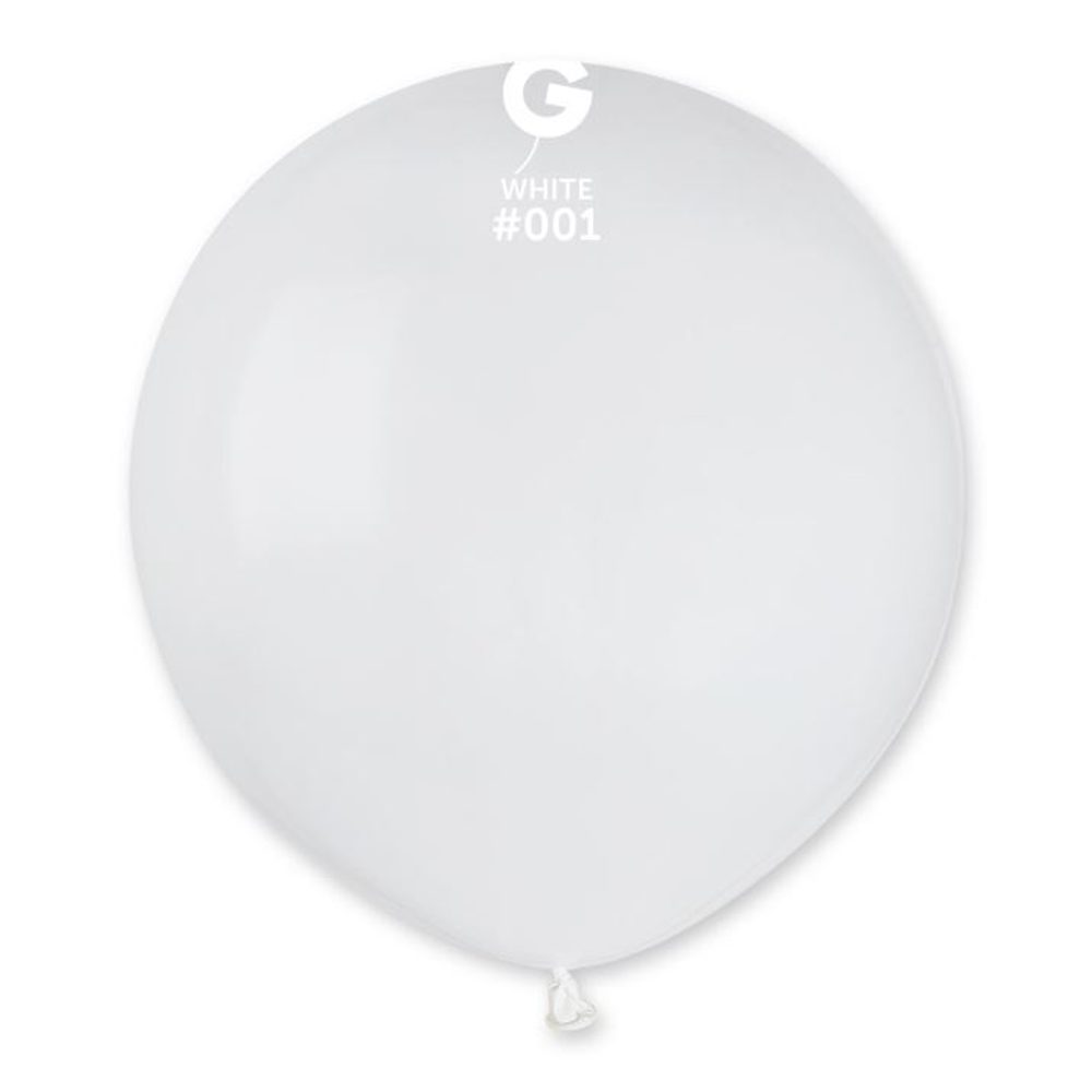 48 cm-es latex léggömb – Pasztell fehér - 1 db - SMART