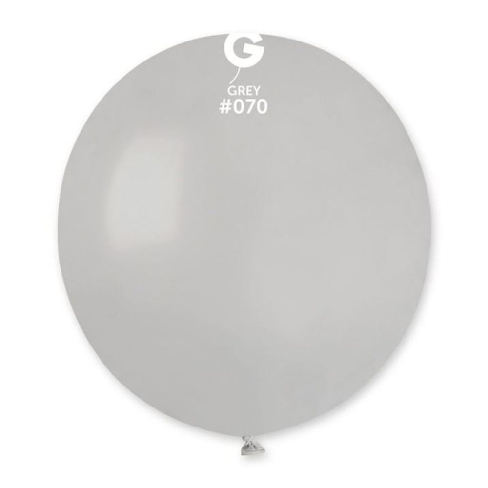 48 cm-es latex léggömb – Pasztell szürke - 1 db - SMART