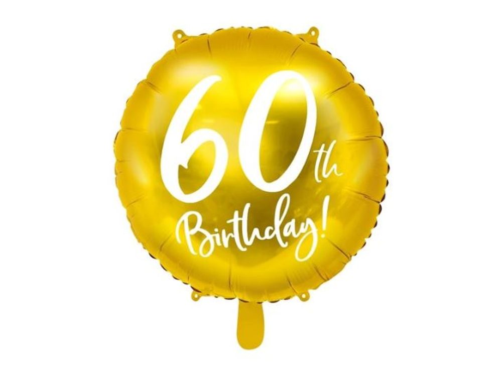 Arany fólia ballon 60. születésnapra