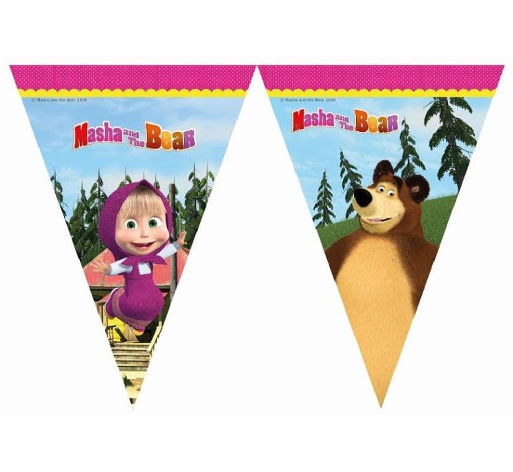Banner - girlanda Masha és a medve zászlók - GoDan