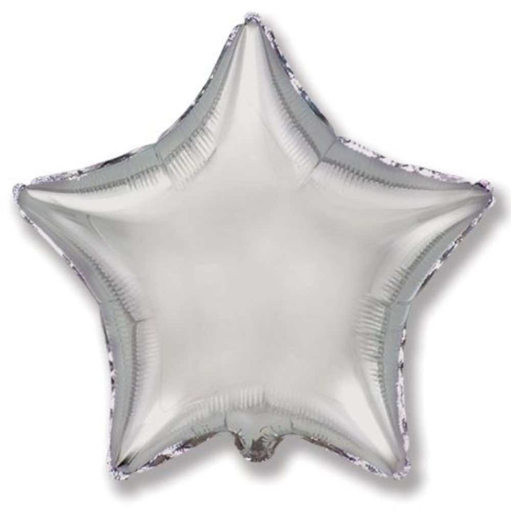 Ezüst színű 45 cm-es fólia léggömb csillag - Flexmetal
