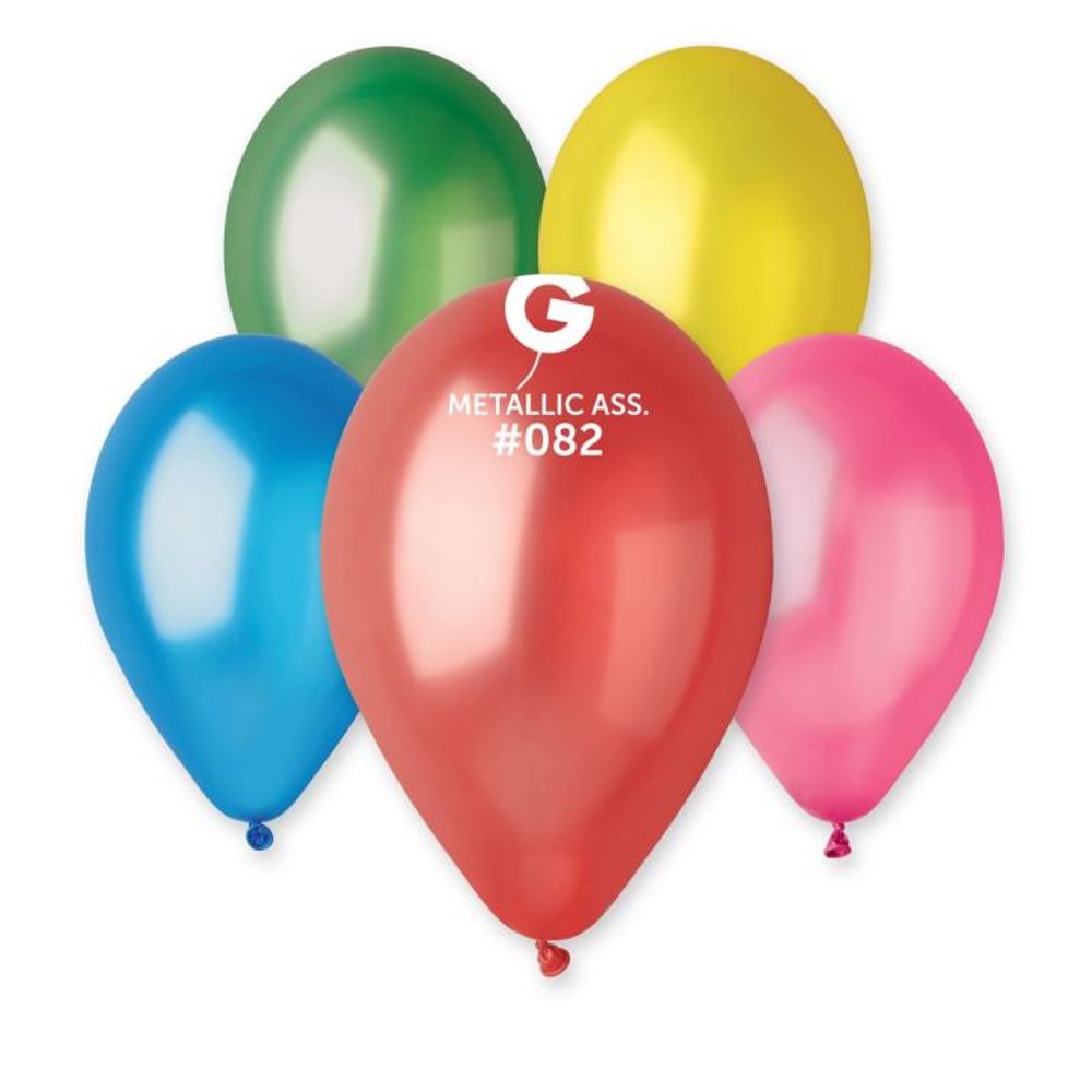 Fém léggömbök 100 db színes - átmérő 26 cm - SMART
