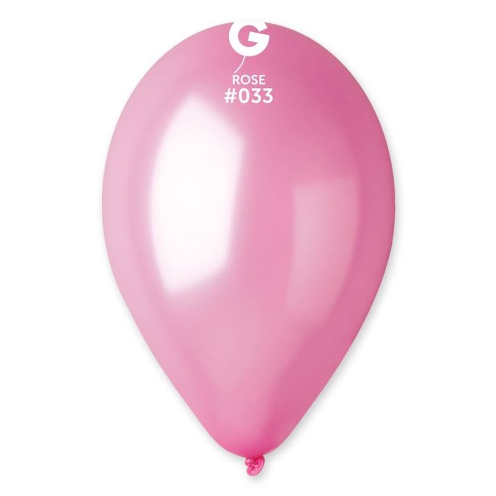 Fém rózsaszín lufik 100 db - átmérő 26 cm - SMART