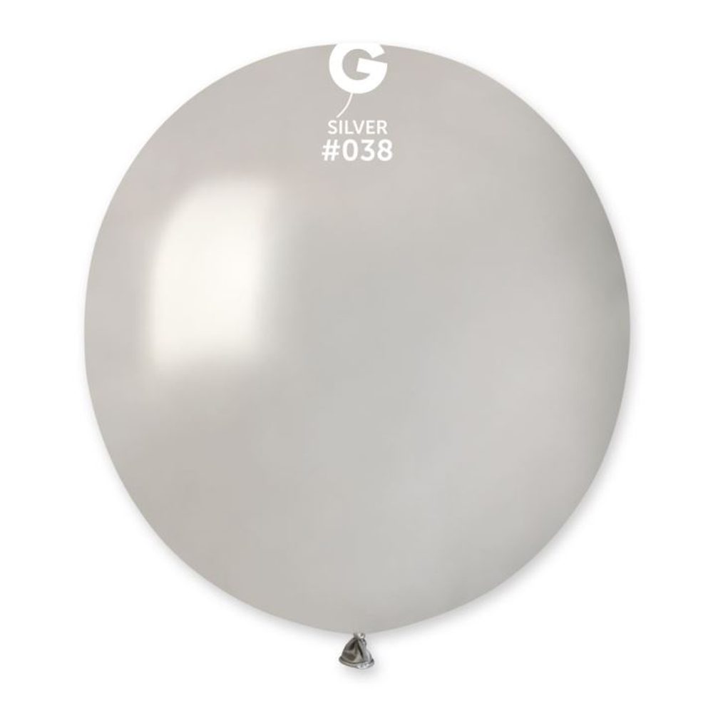 Fémes ezüst léggömb 48 cm – 1 db - SMART