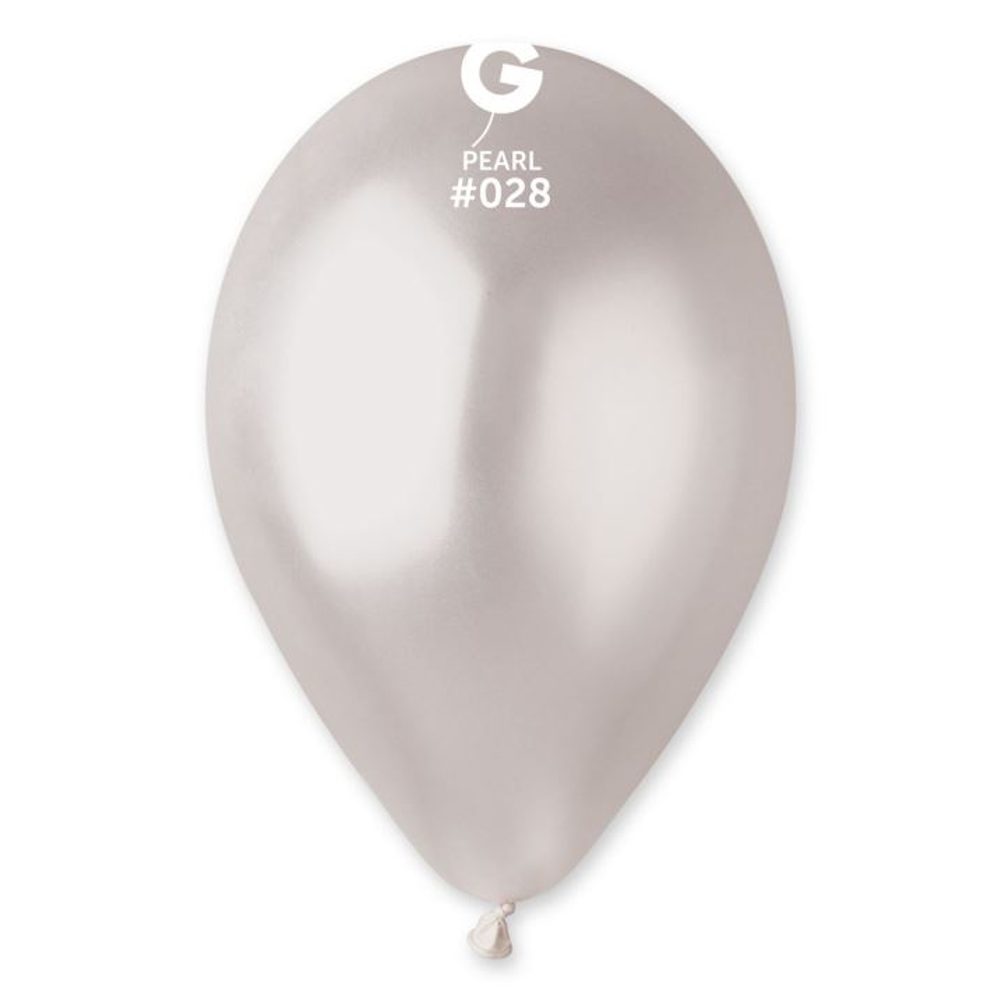Fémes lufik 100 db gyöngyházfényű - 26 cm - SMART