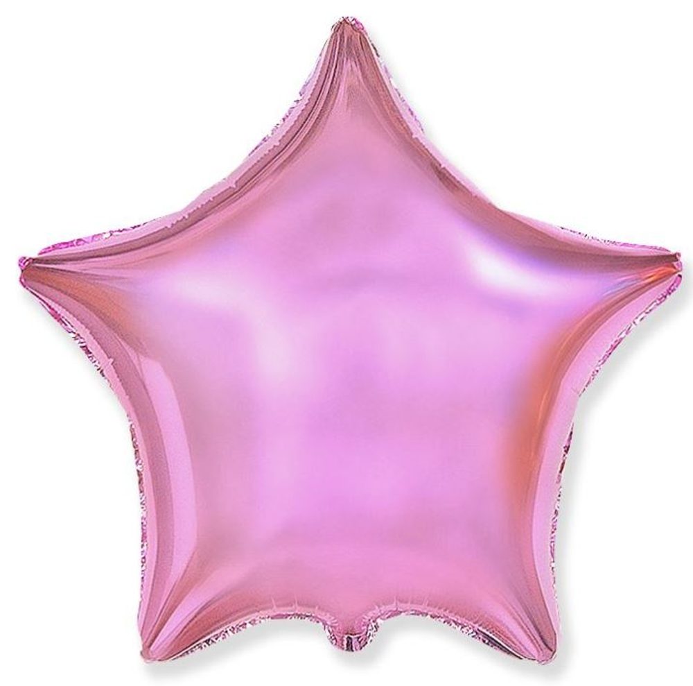 Fólia léggömb 45 cm Csillag fényes rózsaszín - Flexmetal