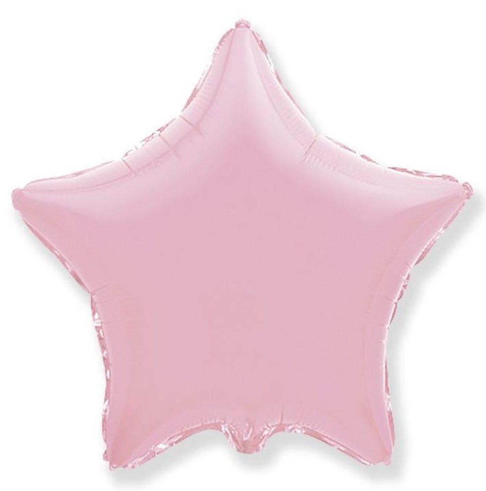 Fólia léggömb 45 cm Csillag pasztell világos rózsaszín - Flexmetal